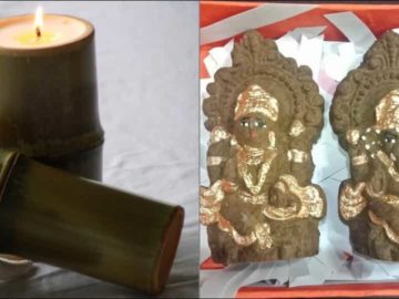 Go eco-friendly with cow dung diya, bamboo candles this Diwali