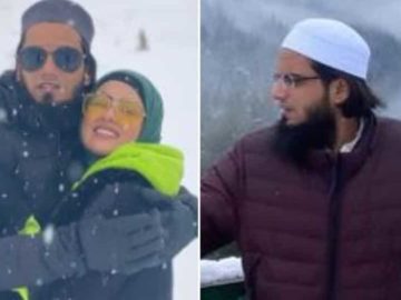 Sana Khan and Anas Saiyad are honeymooning in Kashmir.