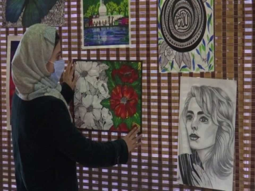 Jammu and Kashmir Tourist Development Corporation(JKTDC) h organised an art exhibition on Wednesday, to empower young women artists.