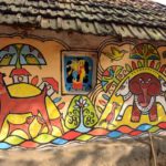 Residents and visitors get together to paint the walls of the mud houses in Khwaabgaon, in the initiative led by artist Mrinal Mandal. There are also workshops where visitors can try their hand at arts and crafts, and exhibition spaces where villagers sell their crafts.